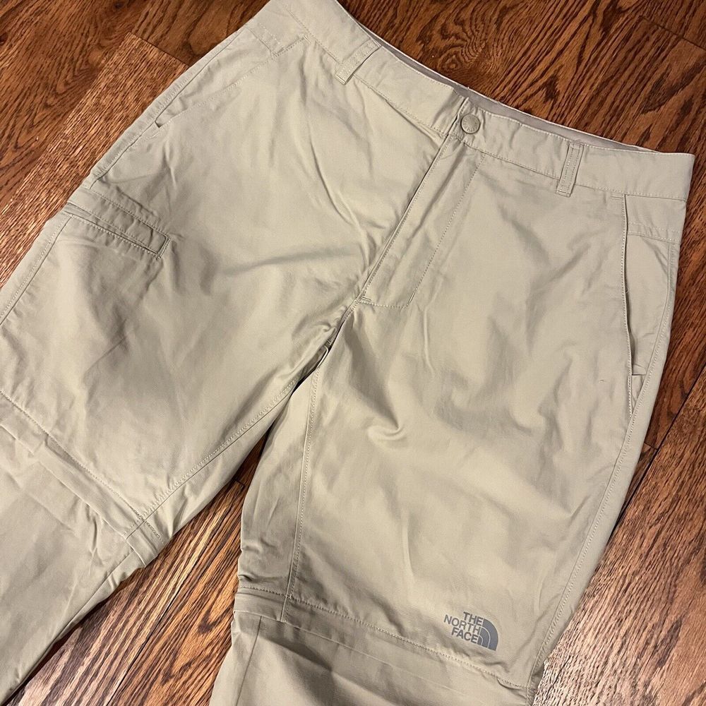 The North Face Convertible Nylon Hiking Cargo Pants Men's 34x31 Beige Stretch